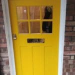 Yellow Timber Edwardian Door with Glazing Bars