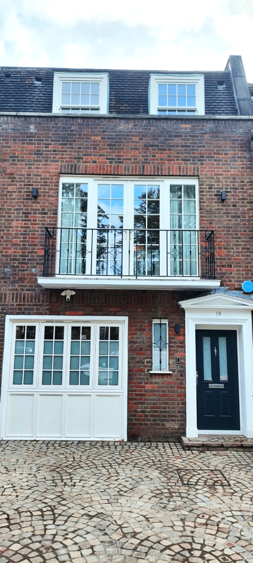 Balcony French Doors Timber French doors opening to the balcony.