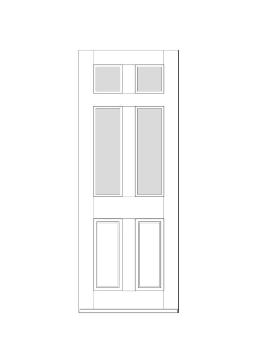 Wooden door design 006