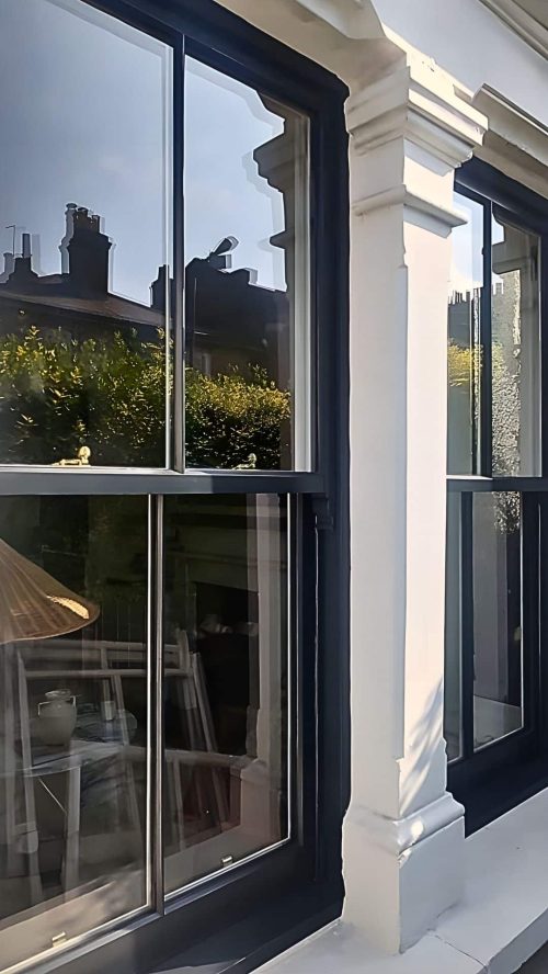 Timber sash windows in accoya timber