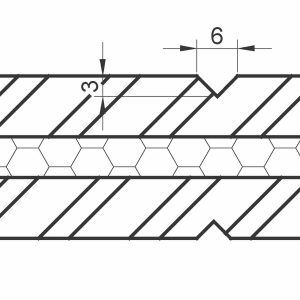 Flat Insulated Panel with Grooves