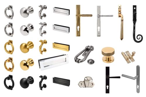 A selection of ironmongery finishes available for our timber windows and doors.
