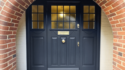 New Edwardian and Victorian wooden front door